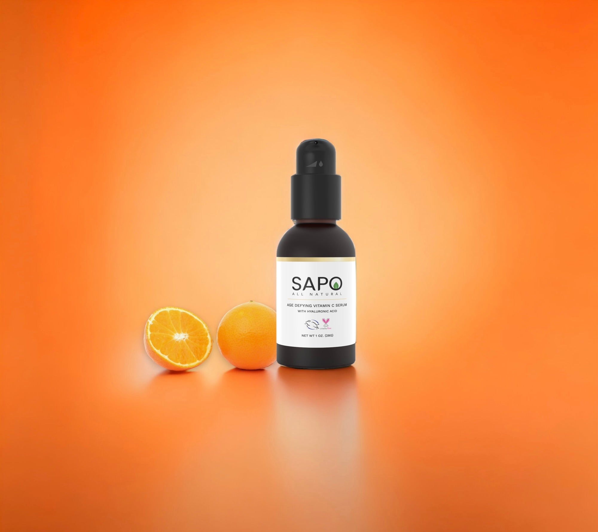 Sapo All Natural Vitamin C Serum with Hyaluronic Acid & Chamomile – Brightens & Restores Your Skin